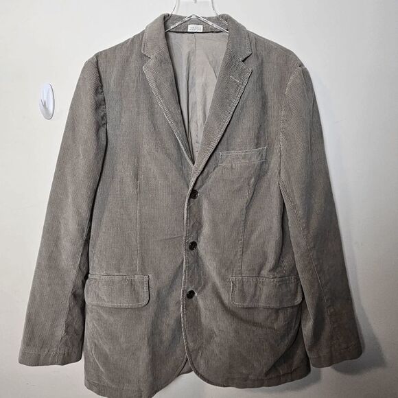 J. Crew Corduroy Cotton Vintage Corduroy 3 Button Blazer Mens Tan Size Medium - Picture 1 of 7